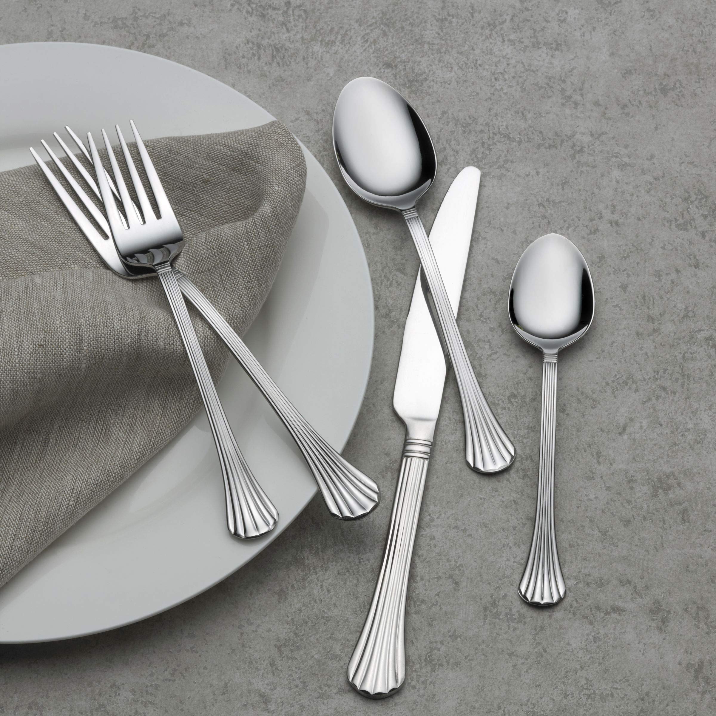 Amazon.com: Pfaltzgraff Southport 20-Piece Flatware Set, Service
